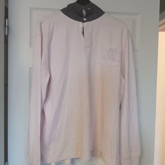 Eden Park pink cotton long-sleeved rugby shirt size XXL - Picture 1 of 15
